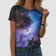 Galaxy Print Casual T-Shirt
