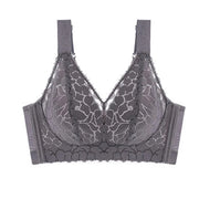 Underwear for women in summer, big chest, small gathering, anti sagging, no steel ring, fat, mm ultra-thin plus size text bra