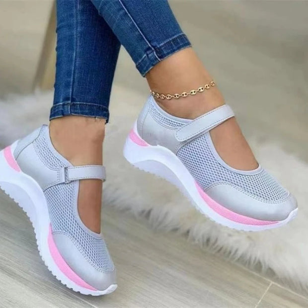Thick Sole Mary Jane Sneakers - Sporty Chic
