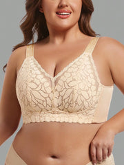Underwear for women in summer, big chest, small gathering, anti sagging, no steel ring, fat, mm ultra-thin plus size text bra