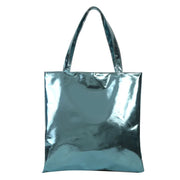Shiny Metallic Leather Tote  Bag
