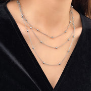 Layered Stainless Steel Necklace - Modern Chic Jewelry