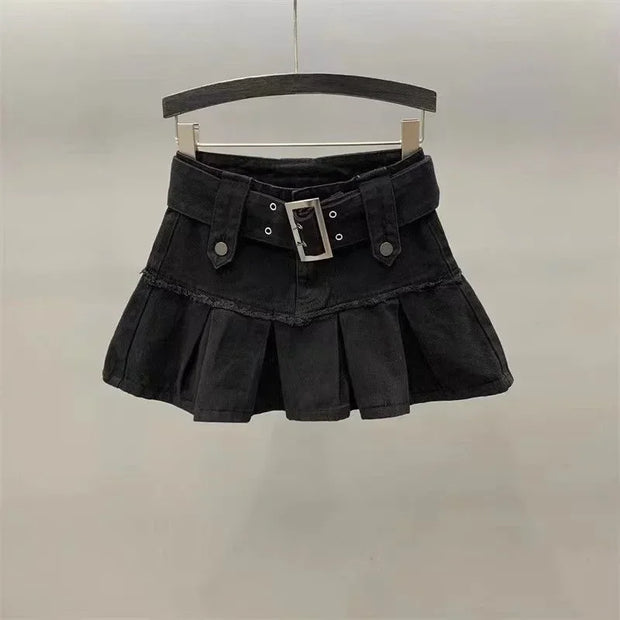 Embroidery Denim Skirts for Women Clothing Street Fashion Hip Hop Sexy Vintage Goth Mini Skirt Casual Harajuku Y2k Skirt
