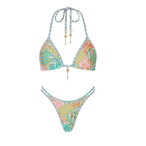 Bikini Swimsuit with Skirt Print Swimwear Women
