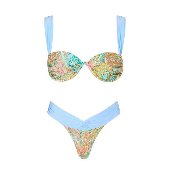 Bikini Swimsuit with Skirt Print Swimwear Women