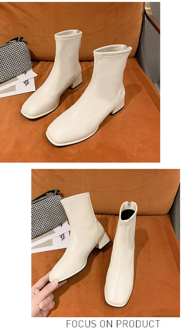 Modern Block Heel Boots - Autumn/Winter
