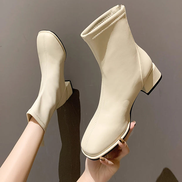 Modern Block Heel Boots - Autumn/Winter