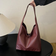 Classic Bucket Shoulder Bag - Large Capacity Everyday Tote