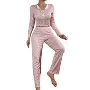 Cozy Bloom Printed Pajama Set