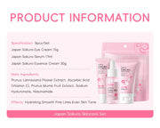 3pcs/set Sakura Skin Care Sets Face Cream Serum Eye Cream Face
