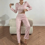 Cozy Bloom Printed Pajama Set