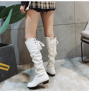 Women  Knee High Boots Red Black White Tall Boots