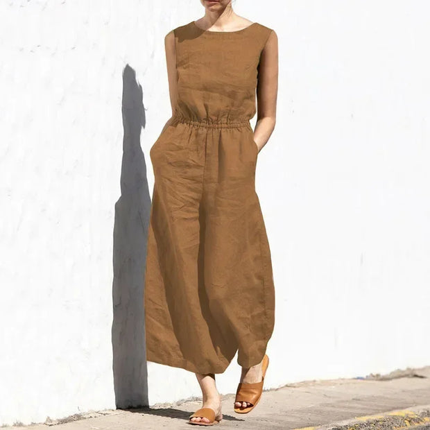 Jumpsuits for Women  Summer Solid Sleeveless