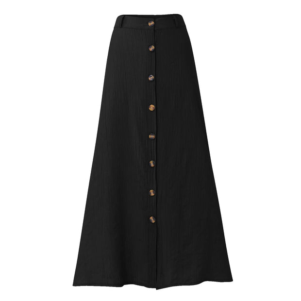 Casual Chic Button-Down Midi Skirt