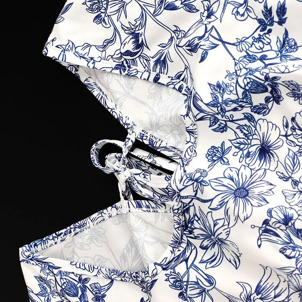 Floral Print Casual Romper
