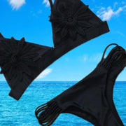 Floral Cutout Bikini - Breathable Summer Set