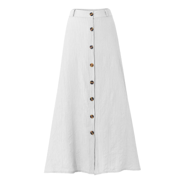 Casual Chic Button-Down Midi Skirt