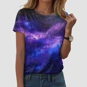 Galaxy Print Casual T-Shirt