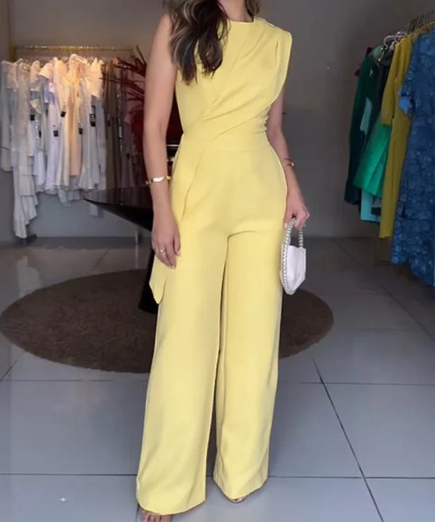 Chic One-Shoulder Wide-Leg Jumpsuit