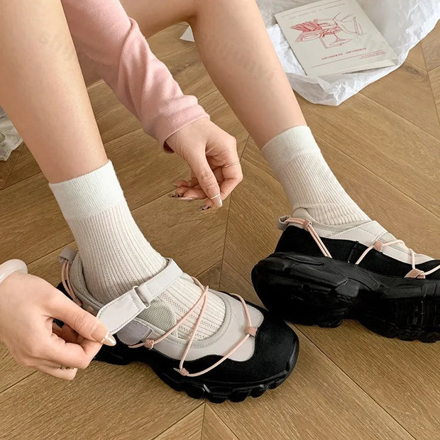 Women Casual Shoes 2025 Fashion Comfortable Non Slip Outdoor Sports Shoe Female Mary Jane Summer Platform Sneakers Zapatos Mujer
