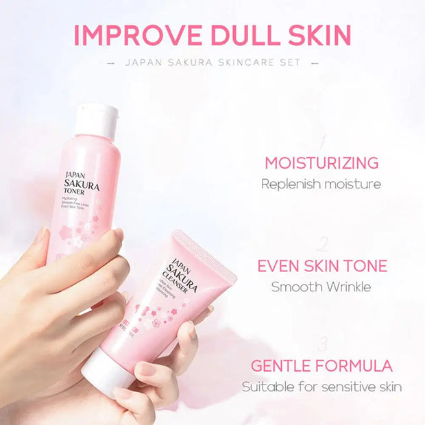 Sakura Skincare Essentials Set - Travel or Gift Pack