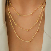 Layered Stainless Steel Necklace - Modern Chic Jewelry
