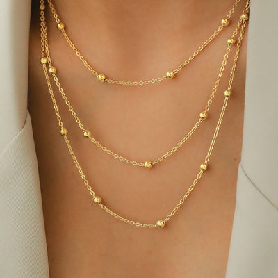 Layered Stainless Steel Necklace - Modern Chic Jewelry
