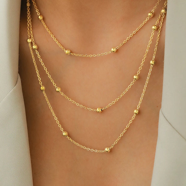 Layered Stainless Steel Necklace - Modern Chic Jewelry