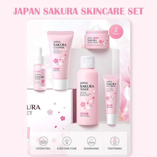 Sakura Skincare Essentials Set - Travel or Gift Pack