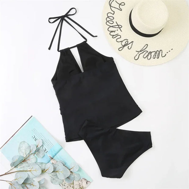 New Mujer V Neck Swimsuit Women Lace Up Swimwear