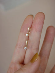 S925 silver-plated 14K gold small ear hooks are clean and simple, light luxury high-end sterling silver earrings for women
