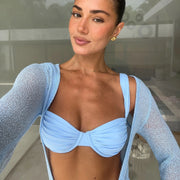 Sexy Beach Vacation Dress See Through Backless