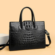 Elegant Croc-Embossed PU Leather Tote