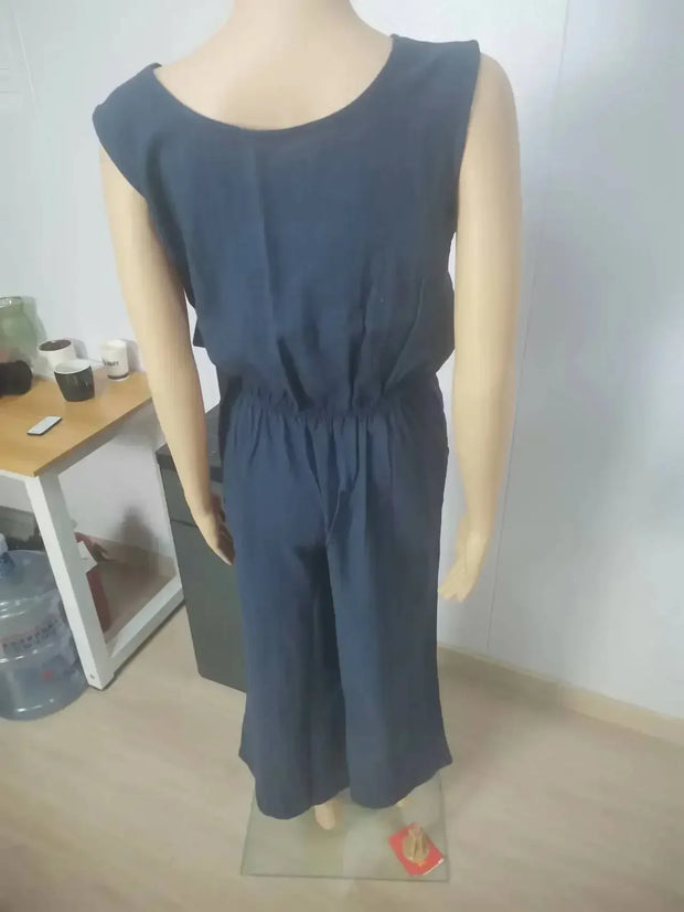 Jumpsuits for Women  Summer Solid Sleeveless