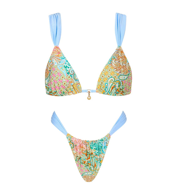 Bikini Swimsuit with Skirt Print Swimwear Women