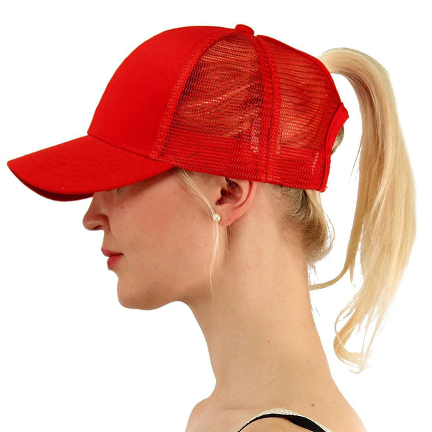 High Ponytail Baseball Cap for Women Spring Summer Sun Hat Running Snapback Hat Messy High Bun Women's Caps Female