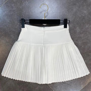 Pleated High-Waist Mini Skirt