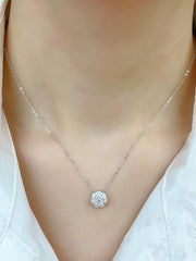 Sterling Silver Simulated Diamond CZ Necklace for Women