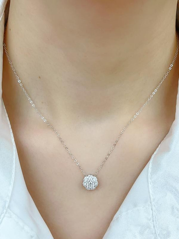 Sterling Silver Simulated Diamond CZ Necklace for Women