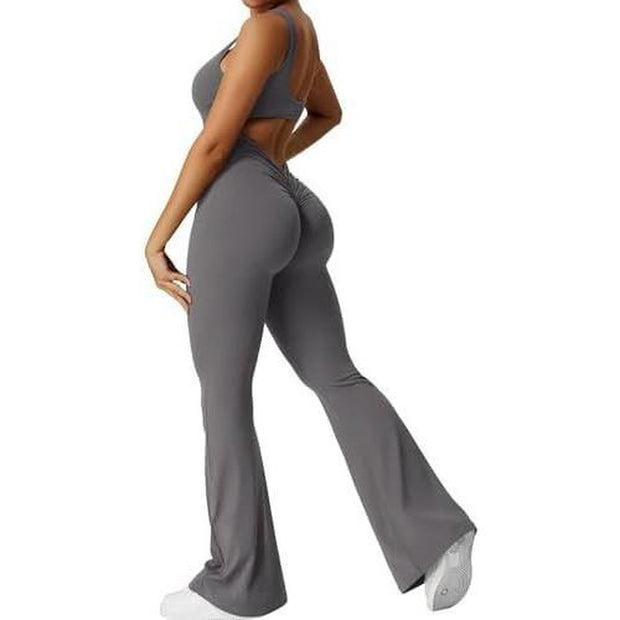 Women Sleeveless Flare Jumpsuits 
