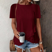 Women's Short Sleeve T-Shirt Casual Summer Crew Neck Blouses Top