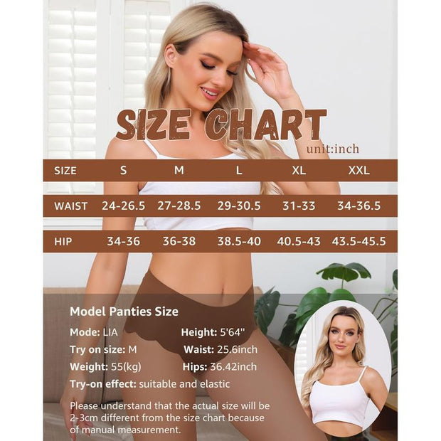 Women'S Seamless High Waisted Underwear Full Coverage 