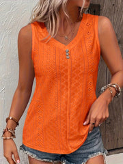 Legant V-Neck Sleeveless Tank Top For Women
