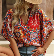 Fashion Casual Bat Wing Sleeve Blouse