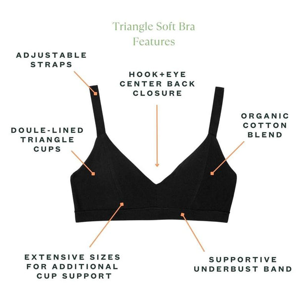 Organic Cotton Triangle Soft Bra in Garnet