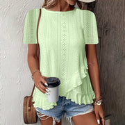 Women's Short Sleeve T-Shirt Casual Summer Crew Neck Blouses Top