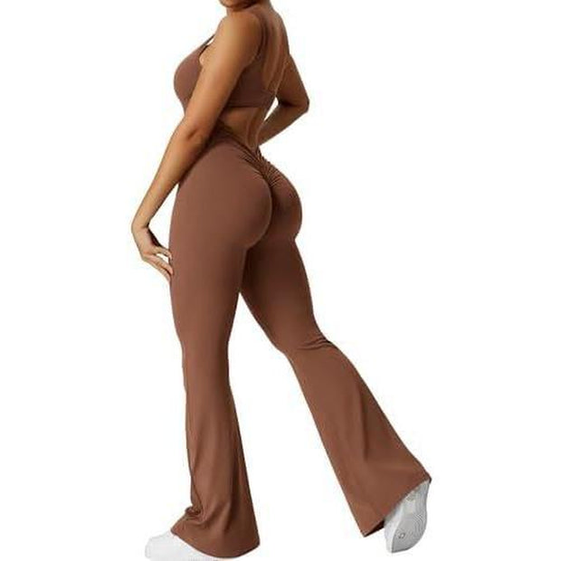 Women Sleeveless Flare Jumpsuits 