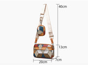 Retro Fashion Stitching Contrast Color Small Square Bag