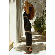 Silk Dress In Black Shibori