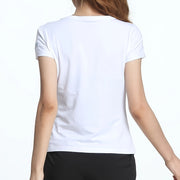 Women's Printed Love New Fashionable Solid Color Simple Printed Short Sleeved T-shirt Top